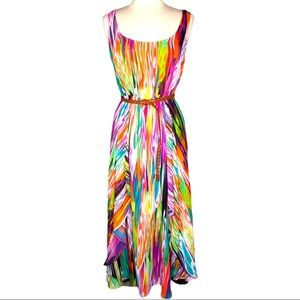 Calvin Klein Boho Flowy Multicolored Dress Sz S